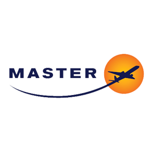 Logo Master Escola de Aviação - Studio Aguena